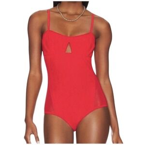 We Are HAH Under The Wire Bodysuit Blood Orange Size‎ Small NWT Free People